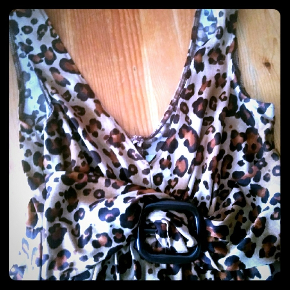 Cheetah print dress medium